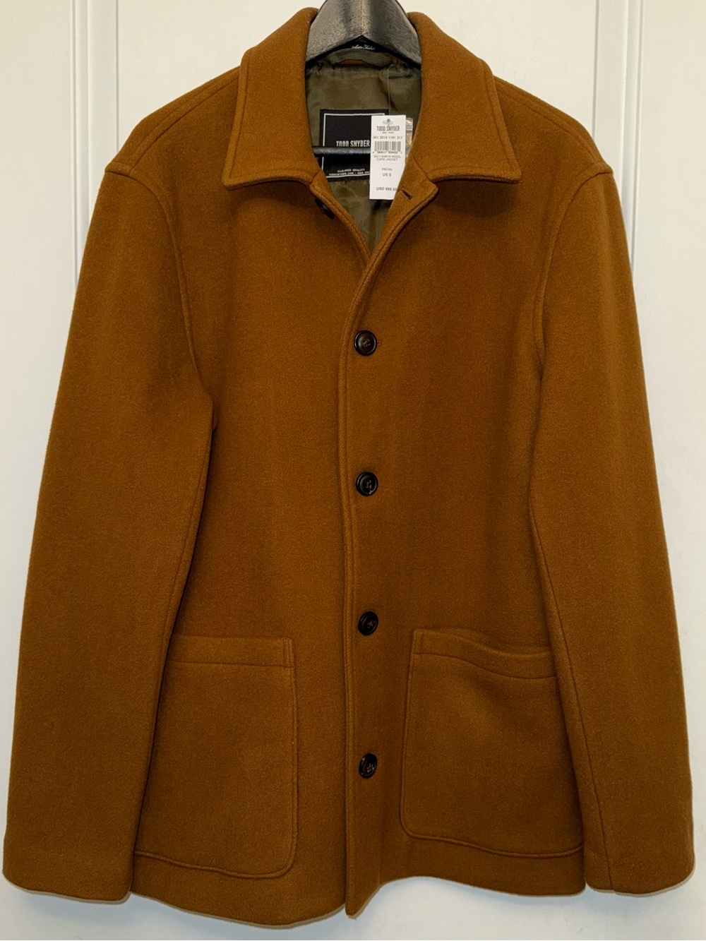 Todd Snyder NWT Wool/Cashmere Cafe Jacket in “Pecan”